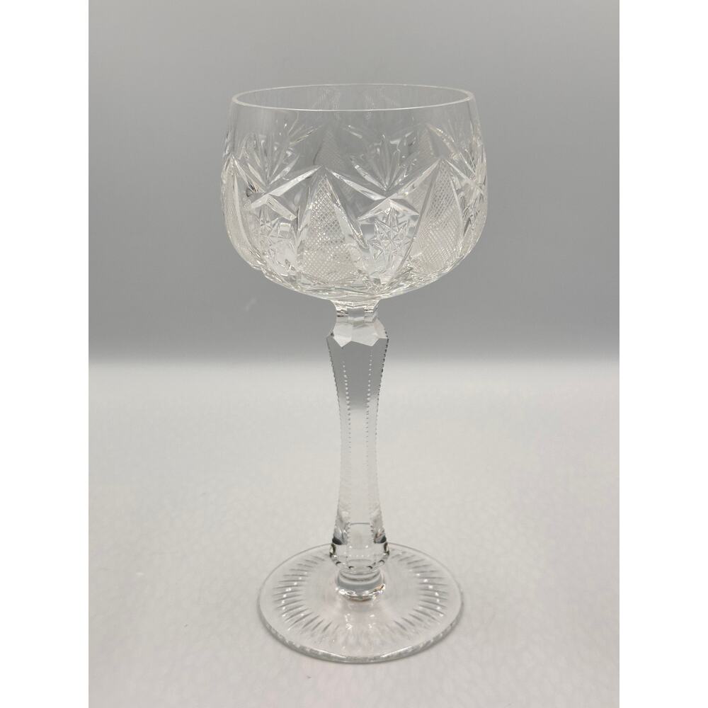 Avondale Imperial Cut Crystal Import Water Goblet Elegant Large Cross Cut